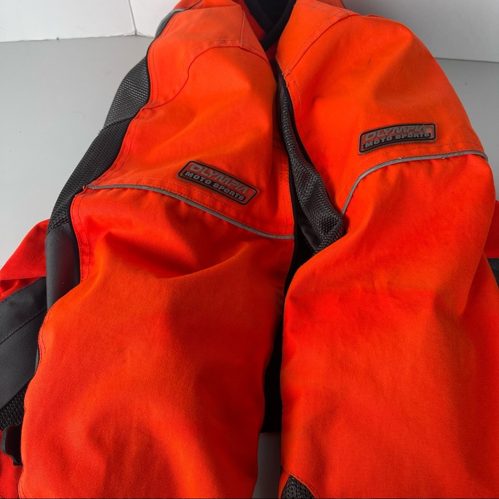 Olympia Moto Sports Motorcycle Protective Padded Jacket M Medium Orange. - Picture 11 of 13